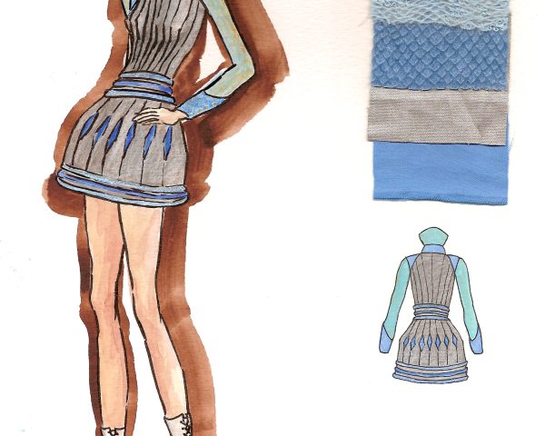 BFA Fashion Design illustration portfolio work