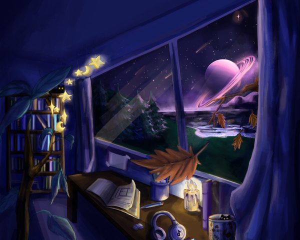 Student digital art project in teen art classes NYC