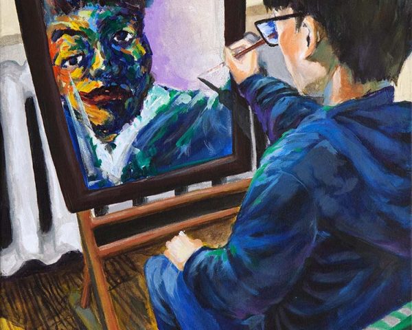 Student painting project in teen art classes NYC